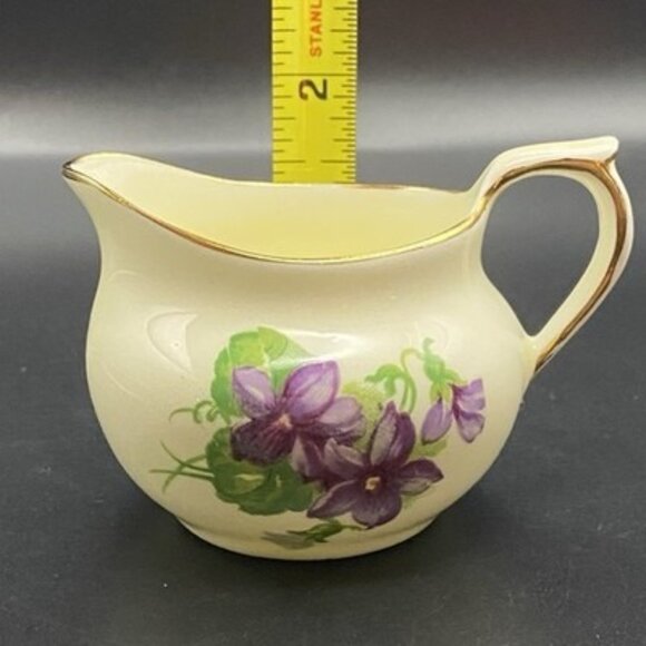 Vintage Violet Flower Lot China Creamer God is Love Pressed Necklace Cottagecore - Picture 15 of 15